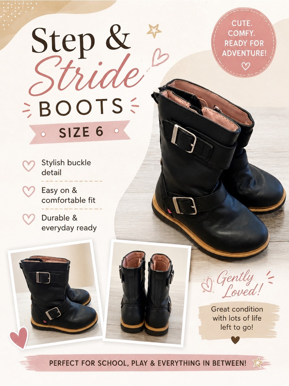 Step & Stride boots size 6